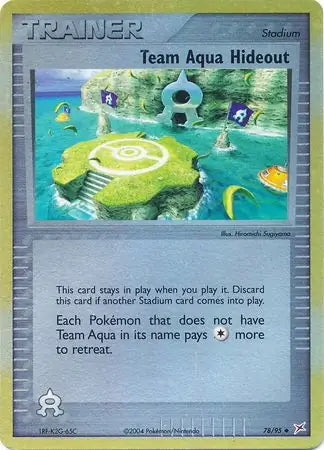 Team Magma v Aqua Team Aqua Hideout #78/95 reverse holo